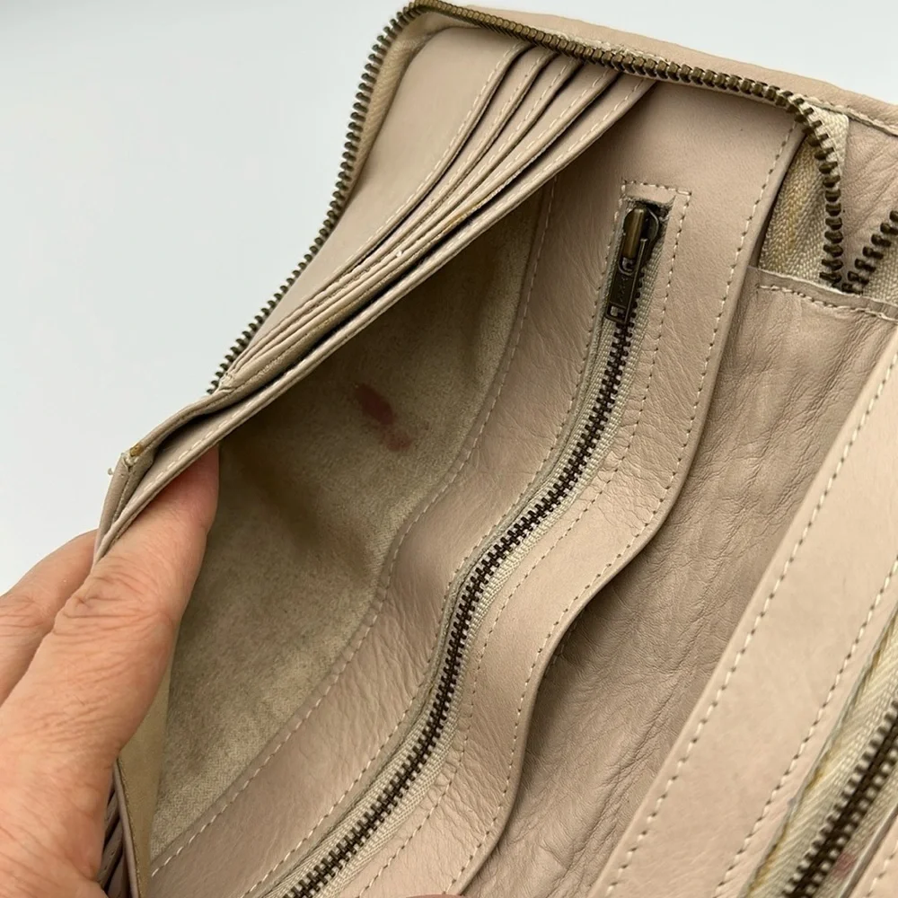 Bali ELF Handcrafted Leather Boho Wallet Clutch Stone